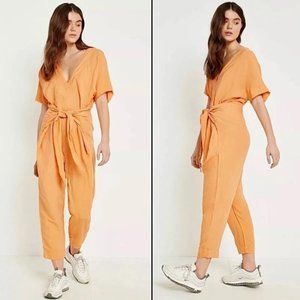 Free People linen wrap jumpsuit